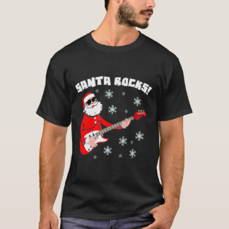 T-shirt Père Noël Rocks Cadeau de Noël