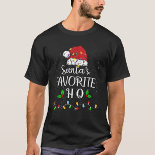 T-shirt Père Noël s Favori Ho Rouge Santa Hat Noël Noël Fa