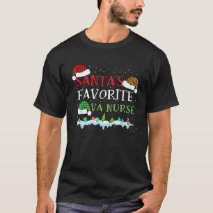 T-shirt Père Noël s Favori VA Nurse Funny Noël Noël Noël N