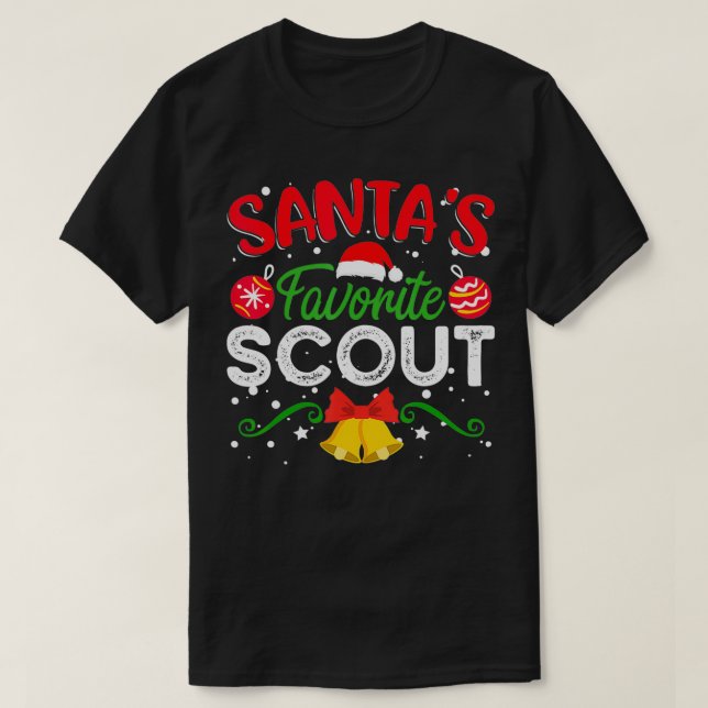 T-shirt Père Noël Scoutisme favori Drôle Scout Noël (Design devant)