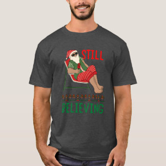T-shirt père noël se reposant vintage