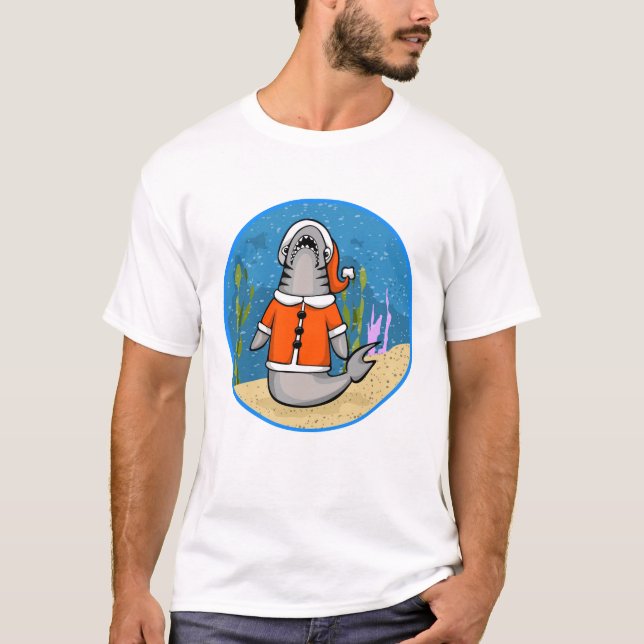 T-shirt Père Noël Shark Chums (Devant)