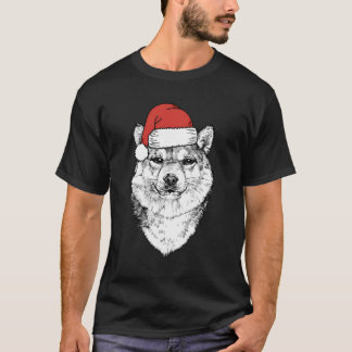 T-shirt Père Noël Shiba Inu Chien Noël laid