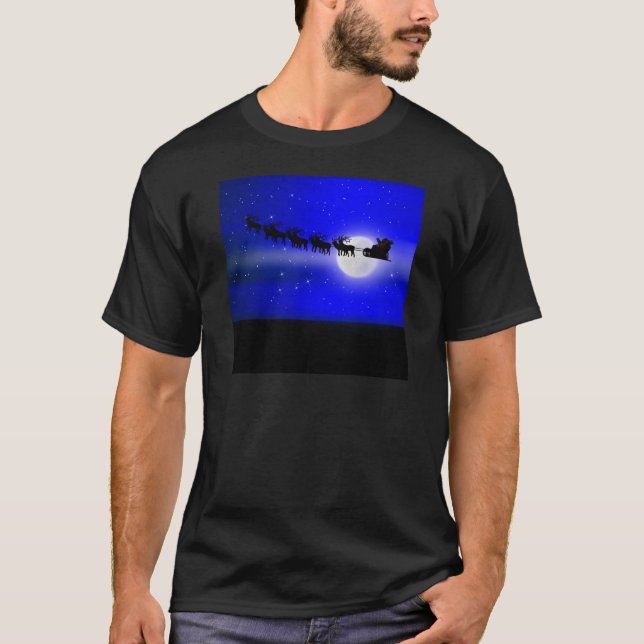 T-shirt Père Noël Sleigh Ride (Devant)
