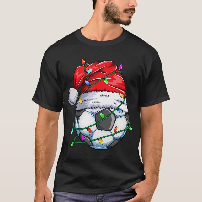 T-shirt Père Noël Soccer Ball Sports Design - Soccer de No (Devant)