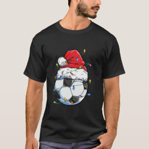 T-shirt Père Noël Soccer Ball Sports Design Soccer de Noël
