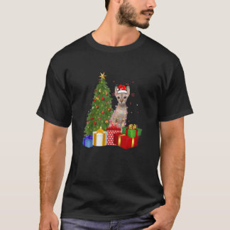 T-shirt Père Noël Sphynx Chat Noël Arbre Lumière Noël Chat