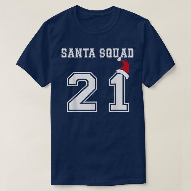 T-shirt Père Noël Squad 2021 Famille amusante correspondan (Design devant)