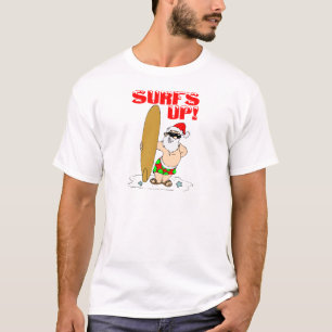 T-shirt Père Noël surfant