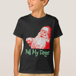T-shirt Père Noël Tirer Mon Doigt Drôle Noël Fart Humour P