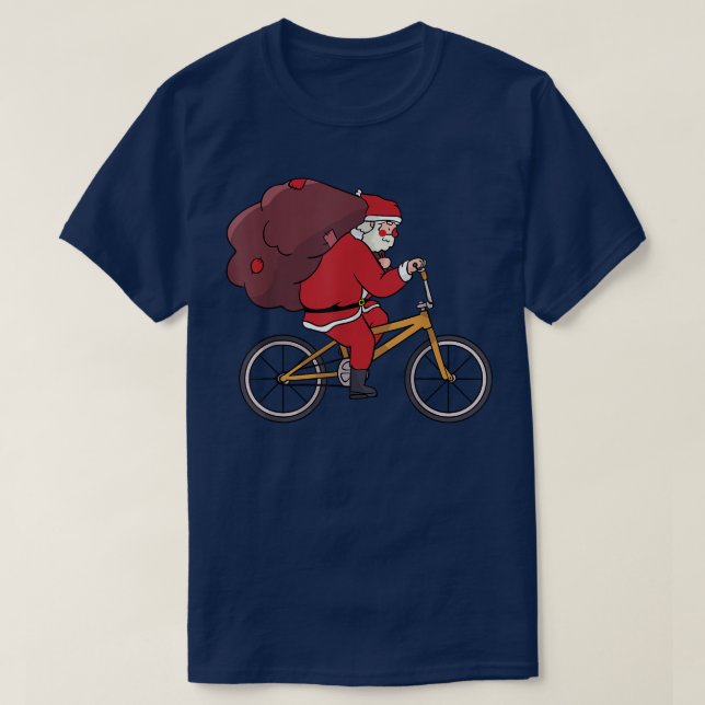 T-shirt Père Noël vélo d'équitation Noël drôle XMas Pyjama (Design devant)