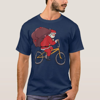 T-shirt Père Noël vélo d'équitation Noël drôle XMas Pyjama