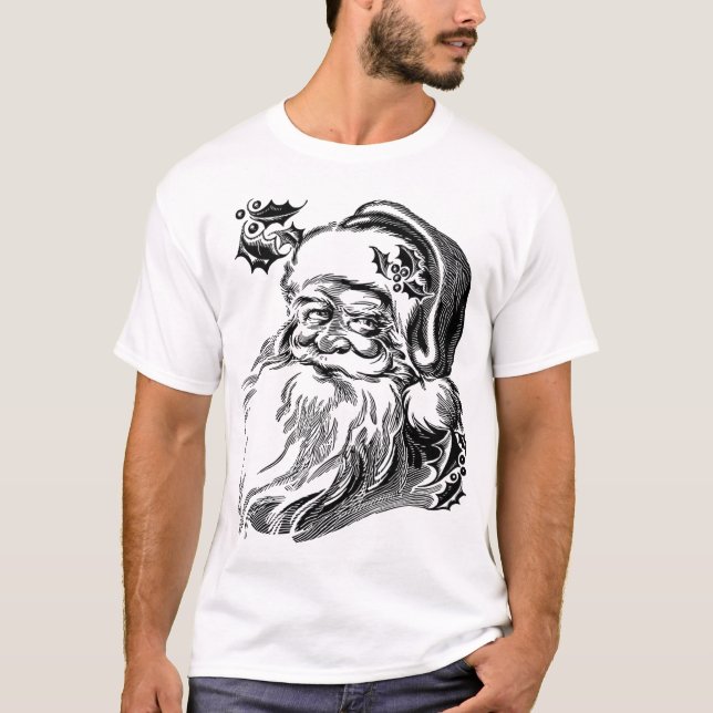T-shirt Père Noël Vintage (Devant)