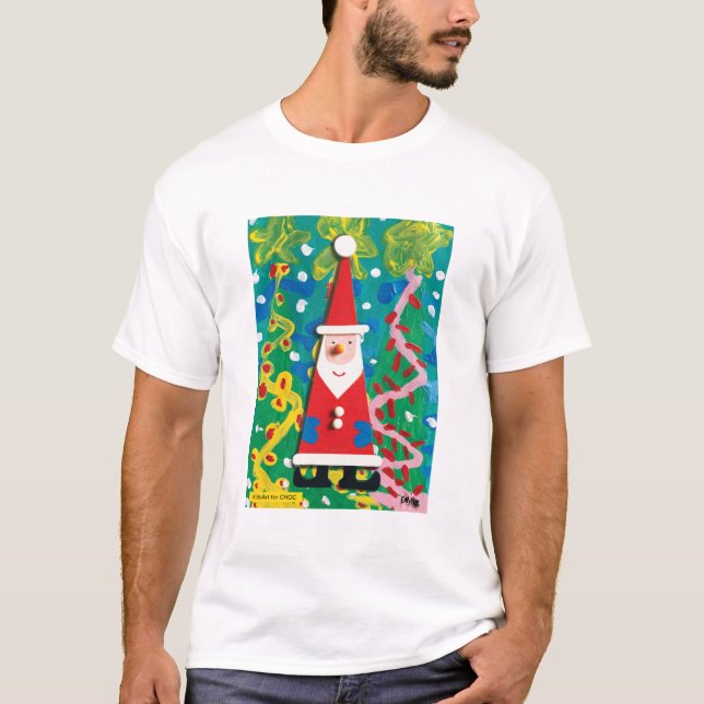 T-shirt Père Noël Winter Wonderland - Kids Art pour CHOC (Devant)