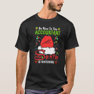T-shirt Père Noël Xmas Pajamas Soyez Gentil Pour Le Compta