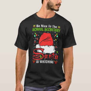 T-shirt Père Noël Xmas Pajamas Soyez Gentils Avec Le Secré