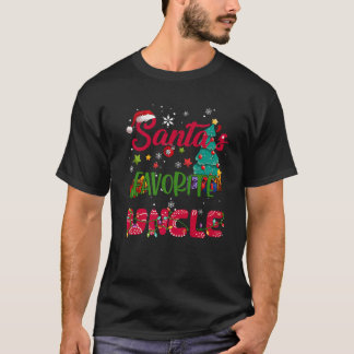 T-shirt Père Noël's Favori Oncle Santa Hat Vilain Noël Sw