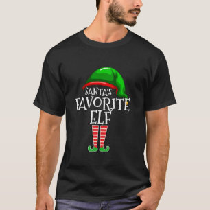 T-shirt Père Noël's Favorite Elf Group Matching Family Chr