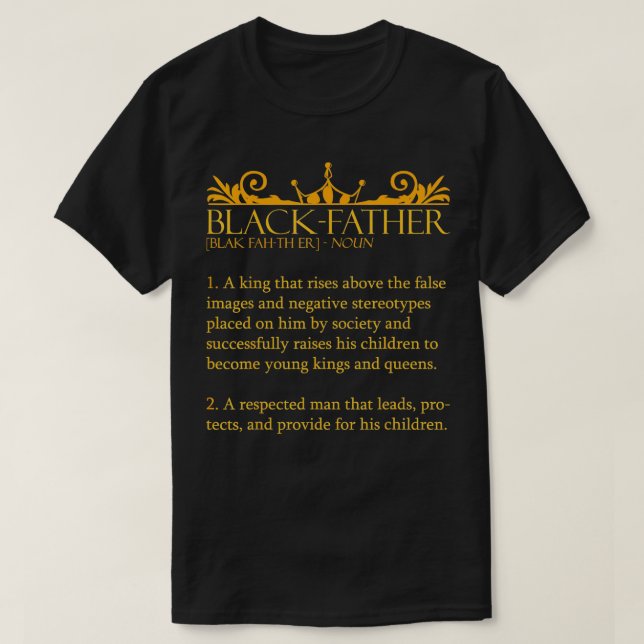 T-shirt Père noir Afrique Fête des pères américaine Afroce (Design devant)
