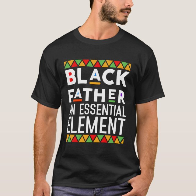 T-shirt Père noir La Fête des pères Elet essentielle Noir (Devant)