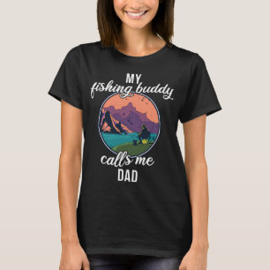 T-shirt Père Partenaire de pêche Mon ami de pêche m'appell