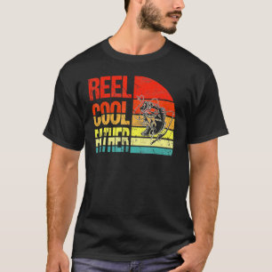 T-shirt Père Reel Cool Père Pêcheur Papa Grand-père Père