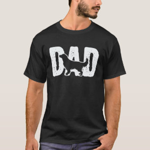T-shirt Père retriever doré silhouette de chien