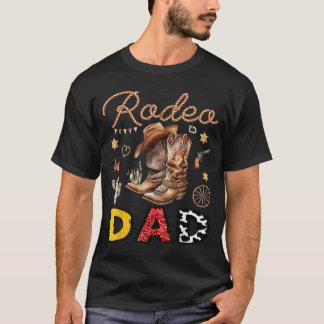 T-shirt Père Rodéo Occidental Cow-boy Anniversaire Drôle G