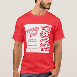 T-shirt Père Vintage Edition limitée Année Rouge