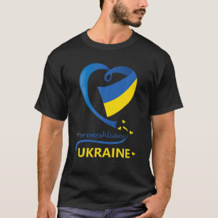 T-shirt Peremyshliany Ukraine National Drapeau Emblème C