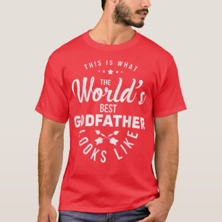 T-shirt Pères Dieux Parrain De Godchild Mondes Meilleur Di
