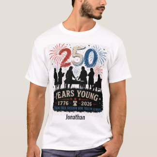 T-shirt Pères fondateurs de l'Amérique 250 ans 1776-2026
