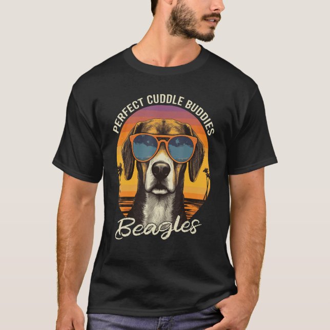 T-shirt Perfect Cuddle Buddies Beagle Dog (Devant)