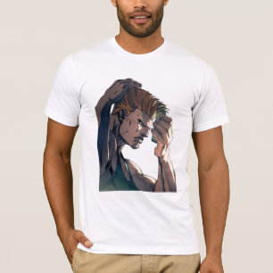 T-shirt Perfidie peignant des cheveux
