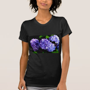T-shirt Périwinkel hydrangeas violet bleu fleur floral