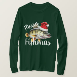 T-shirt Perle "Merry Fishmas" Noël laid