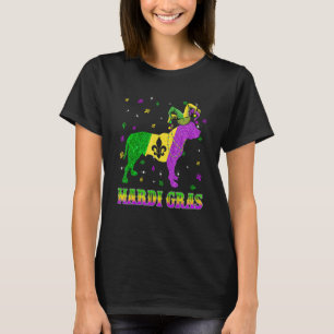 T-shirt Perles de bouffon de carnaval Mardi Gras de chien