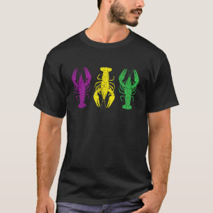 T-shirt Perles de Carnaval Mardi Gras Écrevisses Vintage H