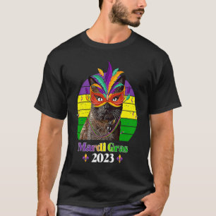 T-shirt Perles de Masque de Chat Mardi Gras 2023 2