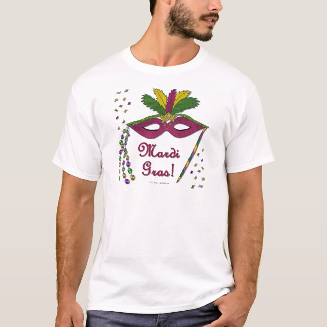 T-shirt Perles de plumes Mardi Gras (Devant)