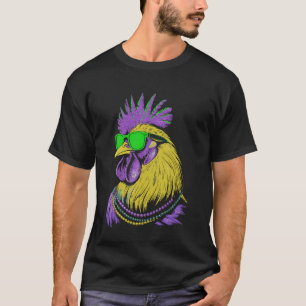 T-shirt Perles de poulet Carnaval Mardi Gras Agriculture A