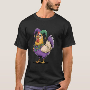 T-shirt Perles de poulet Carnaval Mardi Gras Ferme Agricul