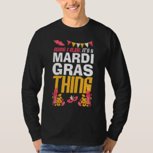 T-shirt Perles Et Bling Mardi Gras Mardigrass Parade Carne