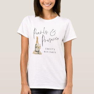 T-shirt Perles Prosecco Demoiselle d'Honneur Nom Enterreme