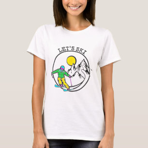 T-shirt Permet Ski Cool Ski Stuff Pour Hommes Drôle Ski Sn