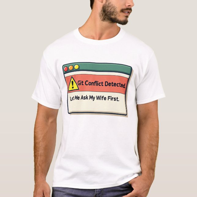 T-shirt Permettez-Moi De Demander À Ma Femme Avant Le Dépl (Devant)
