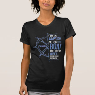 T-shirt Permis de mariage pour le capitaine de bateau amu