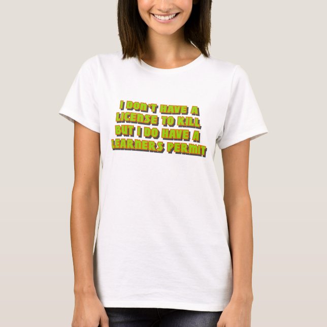 T-shirt Permis de tuer (Devant)