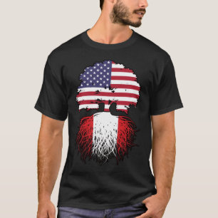 T-shirt Pérou Amérique péruvienne Etats-Unis drapeau des r