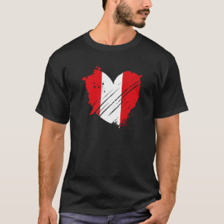 T-shirt Pérou Drapeau J'aime Pérou C'est dans mon ADN pour